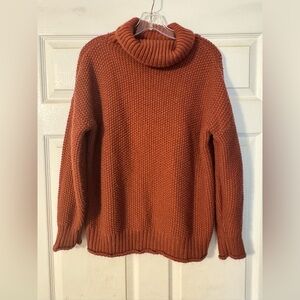 Cozy Rust color Turtleneck Sweater